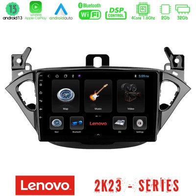 Lenovo Car Pad Opel Corsa E/Adam 4Core Android 13 2+32GB Navigation Multimedia Tablet 9
