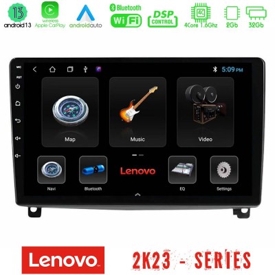 Lenovo Car Pad Peugeot 407 4core Android 13 2+32GB Navigation Multimedia Tablet 9