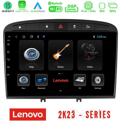 Lenovo Car Pad Peugeot 308/RCZ 4Core Android 13 2+32GB Navigation Multimedia Tablet 9