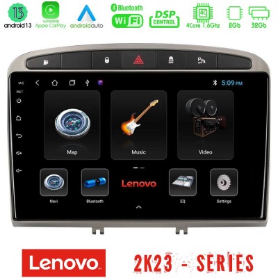 Lenovo Car Pad Peugeot 308/RCZ 4Core Android 13 2+32GB Navigation Multimedia Tablet 9