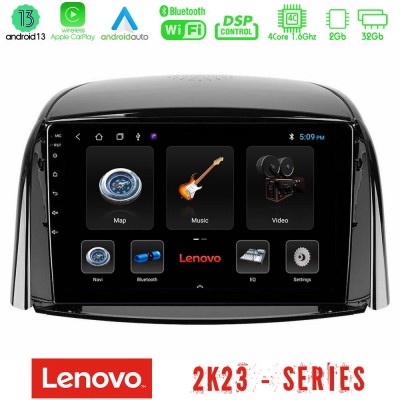 Lenovo Car Pad Renault Koleos 2007-2015 4Core Android 13 2+32GB Navigation Multimedia Tablet 9