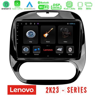 Lenovo Car Pad Renault Captur 2013-2019 (Manual AC) 4Core Android 13 2+32GB Navigation Multimedia Tablet 9