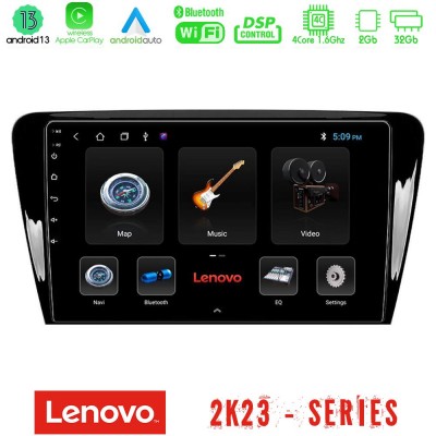 Lenovo Car Pad Skoda Octavia 7 4Core Android 13 2+32GB Navigation Multimedia Tablet 10