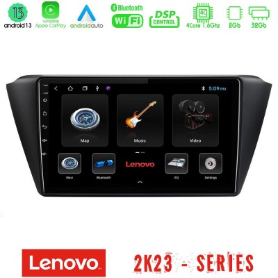 Lenovo Car Pad Skoda Fabia 2015-2021 4Core Android 13 2+32GB Navigation Multimedia Tablet 9