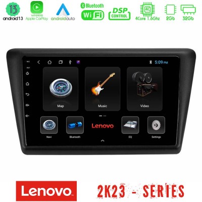 Lenovo Car Pad Skoda Rapid 2013-2017 4core Android 13 2+32GB Navigation Multimedia Tablet 9