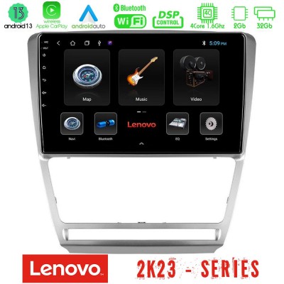 Lenovo Car Pad Skoda Octavia 5 4Core Android 13 2+32GB Navigation Multimedia Tablet 10