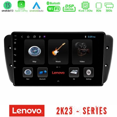 Lenovo Car Pad Seat Ibiza 2008-2012 4Core Android 13 2+32GB Navigation Multimedia Tablet 9