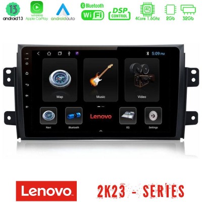 Lenovo Car Pad Suzuki SX4 2006-2014 Fiat Sedici 2006-2014 4Core Android 13 2+32GB Navigation Multimedia Tablet 9