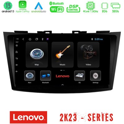 Lenovo Car Pad Suzuki Swift 2011-2016 4Core Android 13 2+32GB Navigation Multimedia Tablet 9