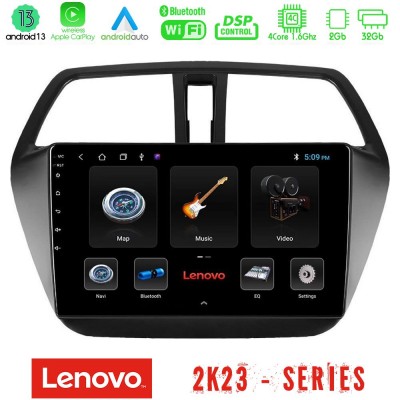 Lenovo Car Pad Suzuki SX4 S-Cross 4Core Android 13 2+32GB Navigation Multimedia Tablet 9