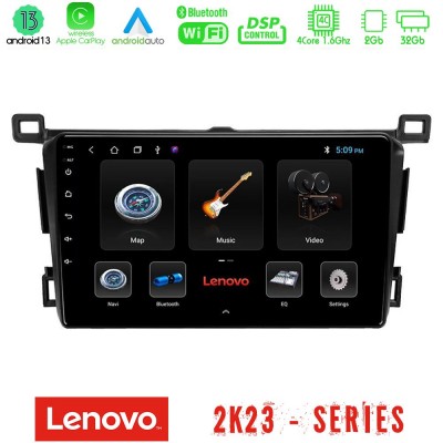 Lenovo Car Pad Toyota RAV4 2013-2018 4Core Android 13 2+32GB Navigation Multimedia Tablet 9