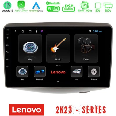 Lenovo Car Pad Toyota Yaris 1999 - 2006 4Core Android 13 2+32GB Navigation Multimedia Tablet 9