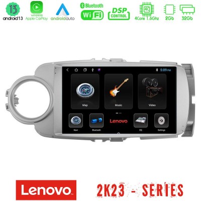 Lenovo Car Pad Toyota Yaris 4Core Android 13 2+32GB Navigation Multimedia Tablet 9