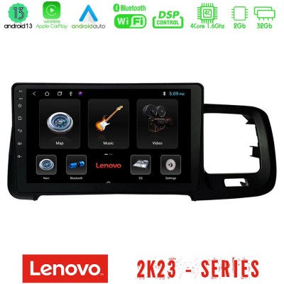 Lenovo Car Pad Volvo S60 2010-2018 4Core Android 13 2+32GB Navigation Multimedia Tablet 9