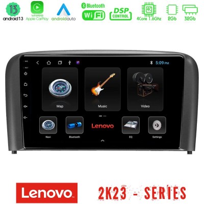 Lenovo Car Pad Volvo S80 1998-2006 4Core Android 13 2+32GB Navigation Multimedia Tablet 9