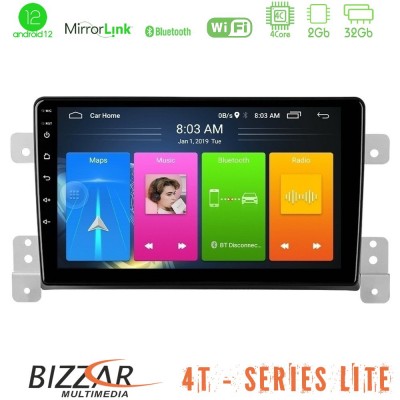 Bizzar 4T Series Suzuki Grand Vitara 4Core Android12 2+32GB Navigation Multimedia Tablet 9