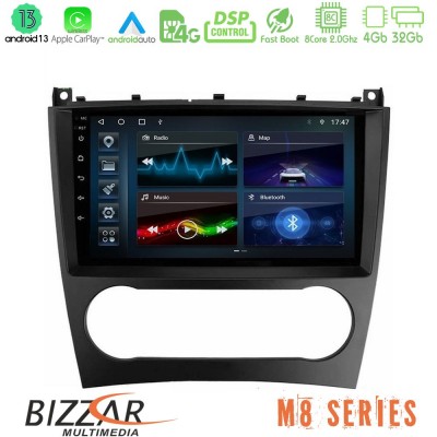 Bizzar M8 Series Mercedes W203 Facelift 8core Android13 4+32GB Navigation Multimedia Tablet 9