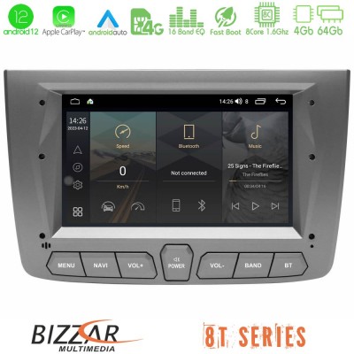 Bizzar OEM Alfa Romeo Mito 8core Android12 4+64GB Navigation Multimedia Deckless 7