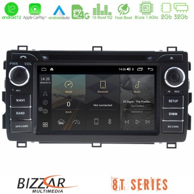 Bizzar OEM Toyota Auris 2013-2016 8core Android12 2+32GB Navigation Multimedia Deckless 7