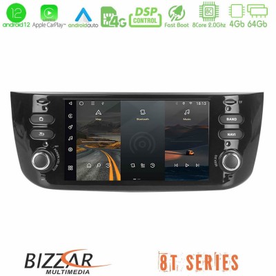 Bizzar OEM Fiat Pundo Evo 2009-2011 8core Android12 4+64GB Navigation Multimedia Deckless 7