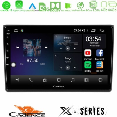 Cadence X Series Audi A4 B7 8core Android12 4+64GB Navigation Multimedia Tablet 9