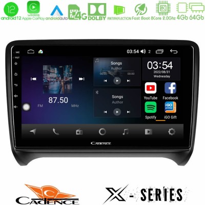 Cadence X Series Audi TT B7 8core Android12 4+64GB Navigation Multimedia Tablet 9