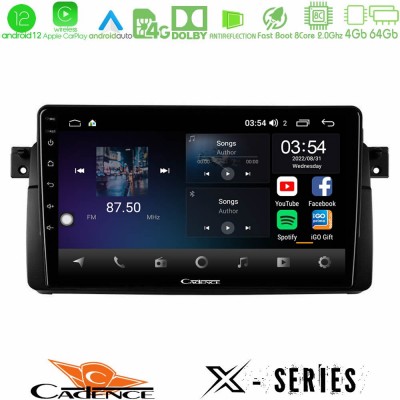 Cadence X Series BMW E46 8core Android12 4+64GB Navigation Multimedia 9