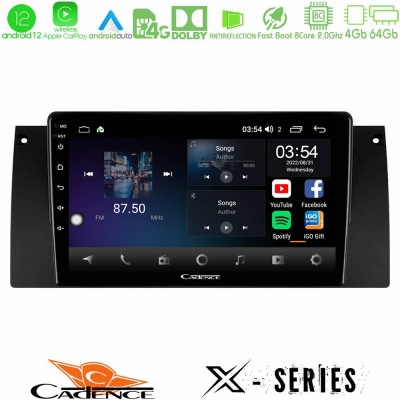 Cadence X Series BMW 5 Series (E39) / X5 (E53) 8core Android12 4+64GB Navigation Multimedia Tablet 9