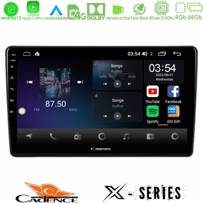 Cadence X Series Peugeot Partner / Citroën Berlingo 2008-2018 8Core Android12 4+64GB Navigation Multimedia Tablet 9