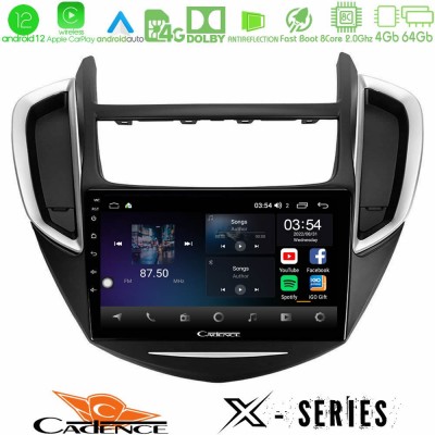 Cadence X Series Chevrolet Trax 2013-2020 8core Android12 4+64GB Navigation Multimedia Tablet 9