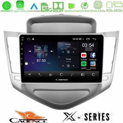 Cadence X Series Chevrolet Cruze 2009-2012 8core Android12 4+64GB Navigation Multimedia Tablet 9