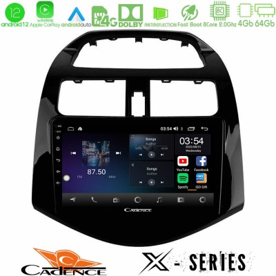 Cadence X Series Chevrolet Spark 2009-2015 8core Android12 4+64GB Navigation Multimedia Tablet 9