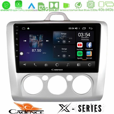 Cadence X Series Ford Focus Manual AC 8core Android12 4+64GB Navigation Multimedia 9