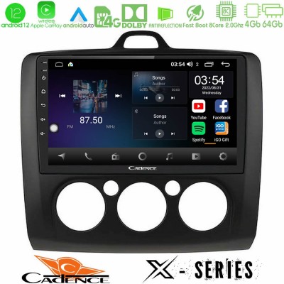 Cadence X Series Ford Focus Manual AC 8core Android12 4+64GB Navigation Multimedia 9