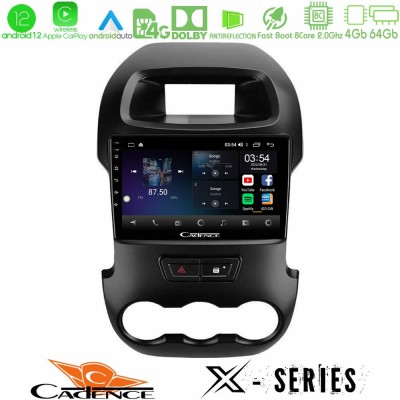 Cadence X Series Ford Ranger 2012-2016 8core Android12 4+64GB Navigation Multimedia Tablet 9