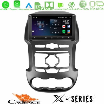 Cadence X Series Ford Ranger 2012-2016 8Core Android12 4+64GB Navigation Multimedia Tablet 9