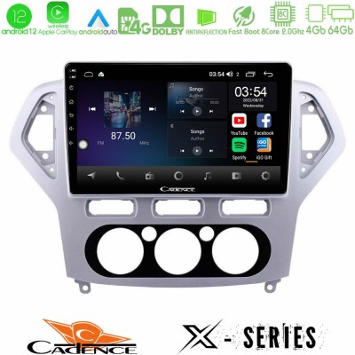 Cadence X Series Ford Mondeo 2007-2010 Manual A/C 8core Android12 4+64GB Navigation Multimedia Tablet 10