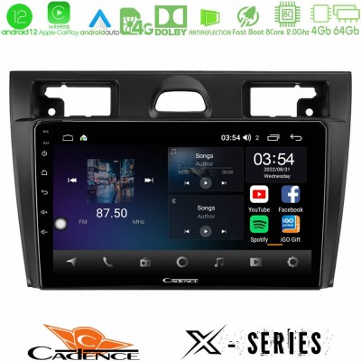 Cadence X Series Ford Fiesta 2006-2008 8core Android12 4+64GB Navigation Multimedia Tablet 9