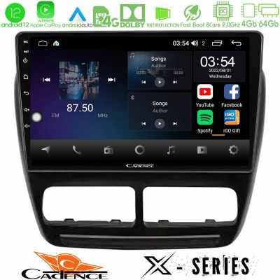 Cadence X Series Fiat Doblo / Opel Combo 2010-2014 8Core Android12 4+64GB Navigation Multimedia Tablet 9