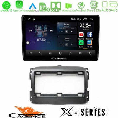Cadence X Series Fiat 500L 8core Android12 4+64GB Navigation Multimedia Tablet 10