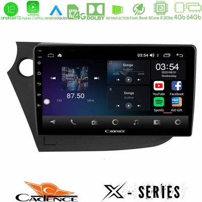 Cadence X Series Honda Insight 2009-2015 8core Android12 4+64GB Navigation Multimedia Tablet 9