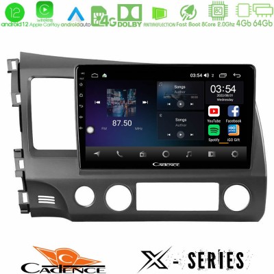 Cadence X Series Honda Civic 2006-2011 8core Android12 4+64GB Navigation Multimedia Tablet 9
