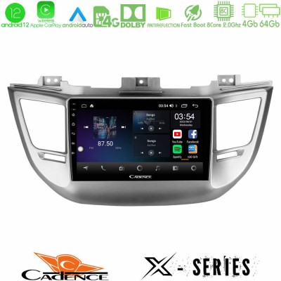 Cadence X Series Hyundai Tucson 2015-2018 8Core Android12 4+64GB Navigation Multimedia Tablet 9