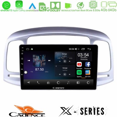 Cadence X Series Hyundai Accent 2006-2011 8core Android12 4+64GB Navigation Multimedia Tablet 9