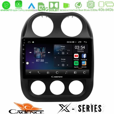 Cadence X Series Jeep Compass 2012-2016 8core Android12 4+64GB Navigation Multimedia Tablet 9