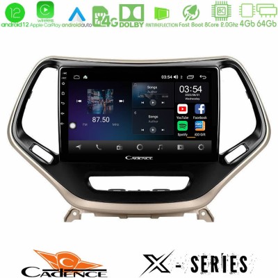 Cadence X Series Jeep Cherokee 2014-2019 8core Android12 4+64GB Navigation Multimedia Tablet 9