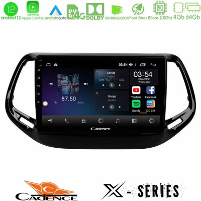 Cadence X Series Jeep Compass 2017> 8core Android12 4+64GB Navigation Multimedia Tablet 10