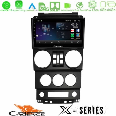Cadence X Series Jeep Wrangler 2008-2010 8core Android12 4+64GB Navigation Multimedia Tablet 9