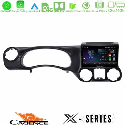 Cadence X Series Jeep Wrangler 2011-2014 8Core Android12 4+64GB Navigation Multimedia Tablet 9