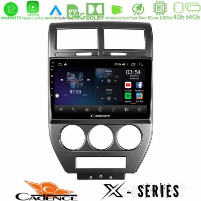 Cadence X Series Jeep Compass/Patriot 2007-2008 8core Android12 4+64GB Navigation Multimedia Tablet 10